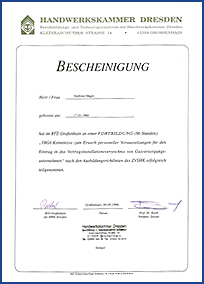 Handwerkskammer Dresden
"TRGI-Kenntnisse..."  