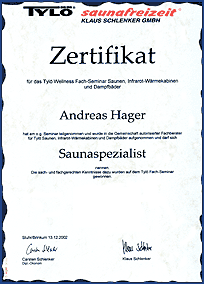 Tyl� "Saunen, Infrarot-
W�rmekabinen und Dampfb�der"
