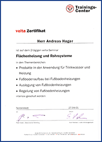 Velta "Fl�chenheizungen
und Rohrsysteme"